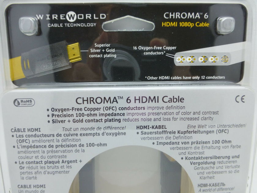 WireWorld Chroma 6 HDMI cable 1 meter long (3.3feet)
