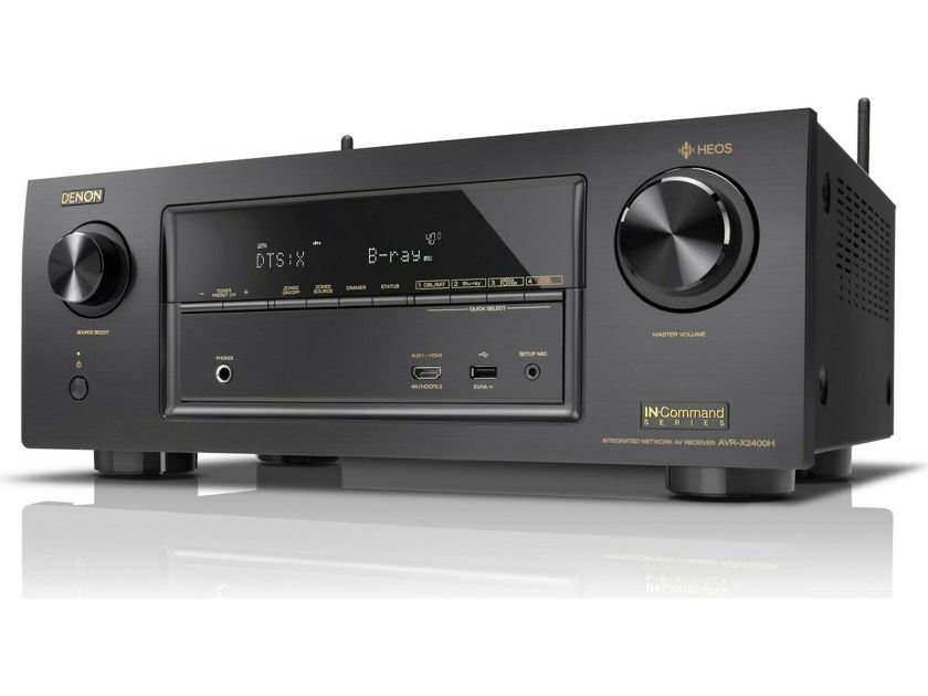 Denon AVR-X2400H 7.2 CH 4K UHD AV Receiver w/Wi-Fi, Atmos, AirPlay2 and HEOS - Authorized Dealer - Full Manufacturer's Warranty