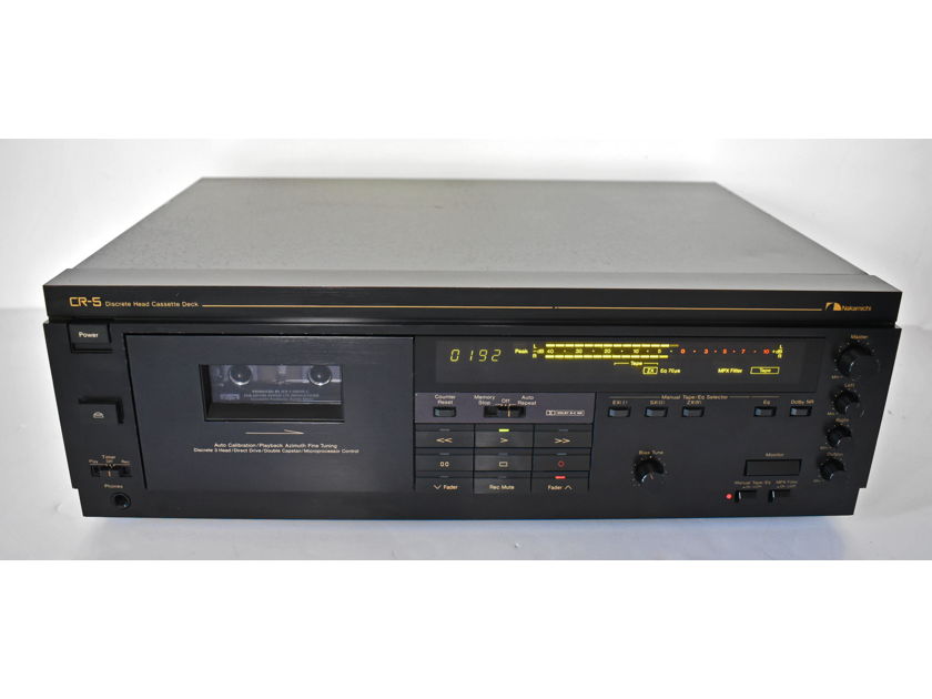 Nakamichi CR 5 3-Head Dual Capstan Stereo Cassette Tape Deck Player Recorder 120/220/240V
