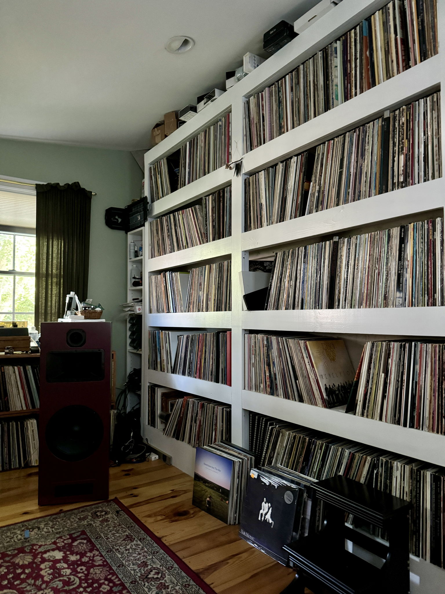 Some of the record shelves