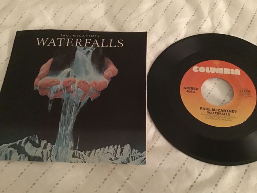 Paul McCartney  Waterfalls 45 With Picture Sleeve Vinyl NM