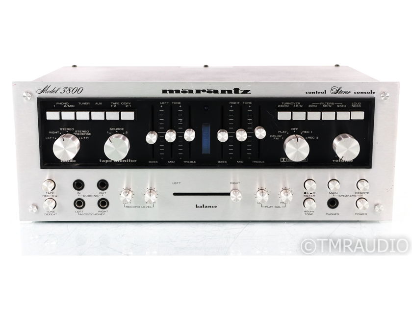 Marantz Model 3800 Vintage Stereo Preamplifier; MM Phono; Silver - Rare (35942)