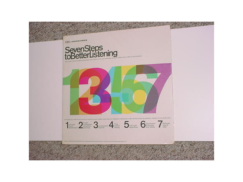 SEALED CBS Laboratories seven steps - TO better listening lp record with booklet STR-101 STEREO MONO