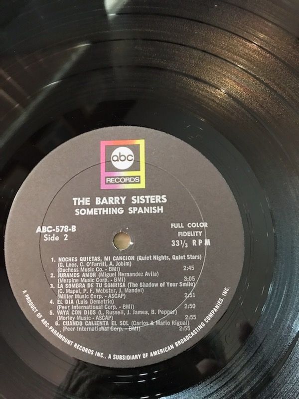 The Barry Sisters . Something Spanish The Barry Sisters... 4