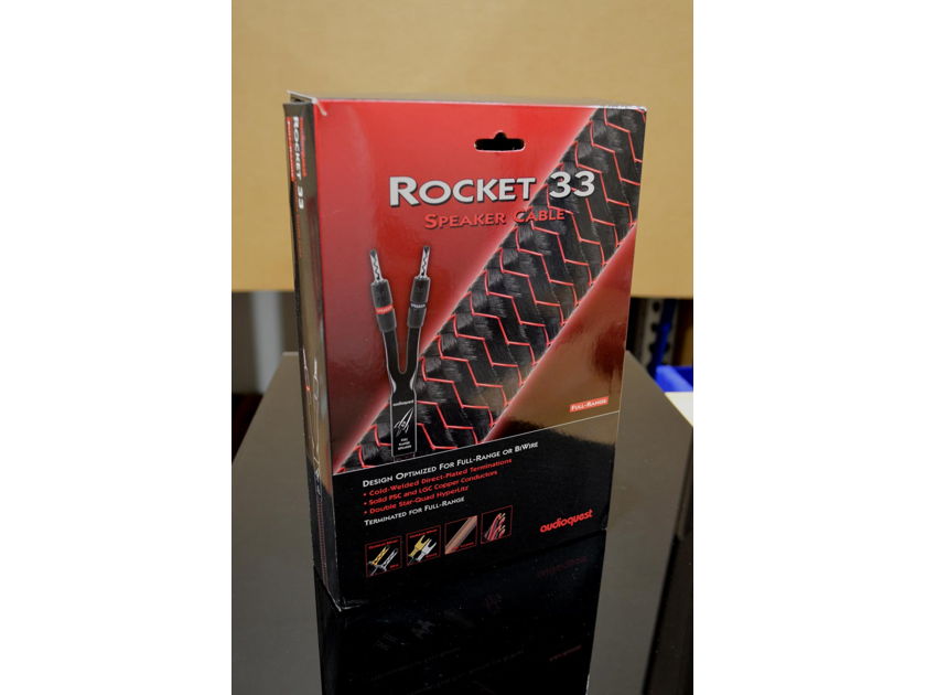AudioQuest Rocket 33 Long Grain / Perfect Surface Copper Speaker Cables - 8'/pair