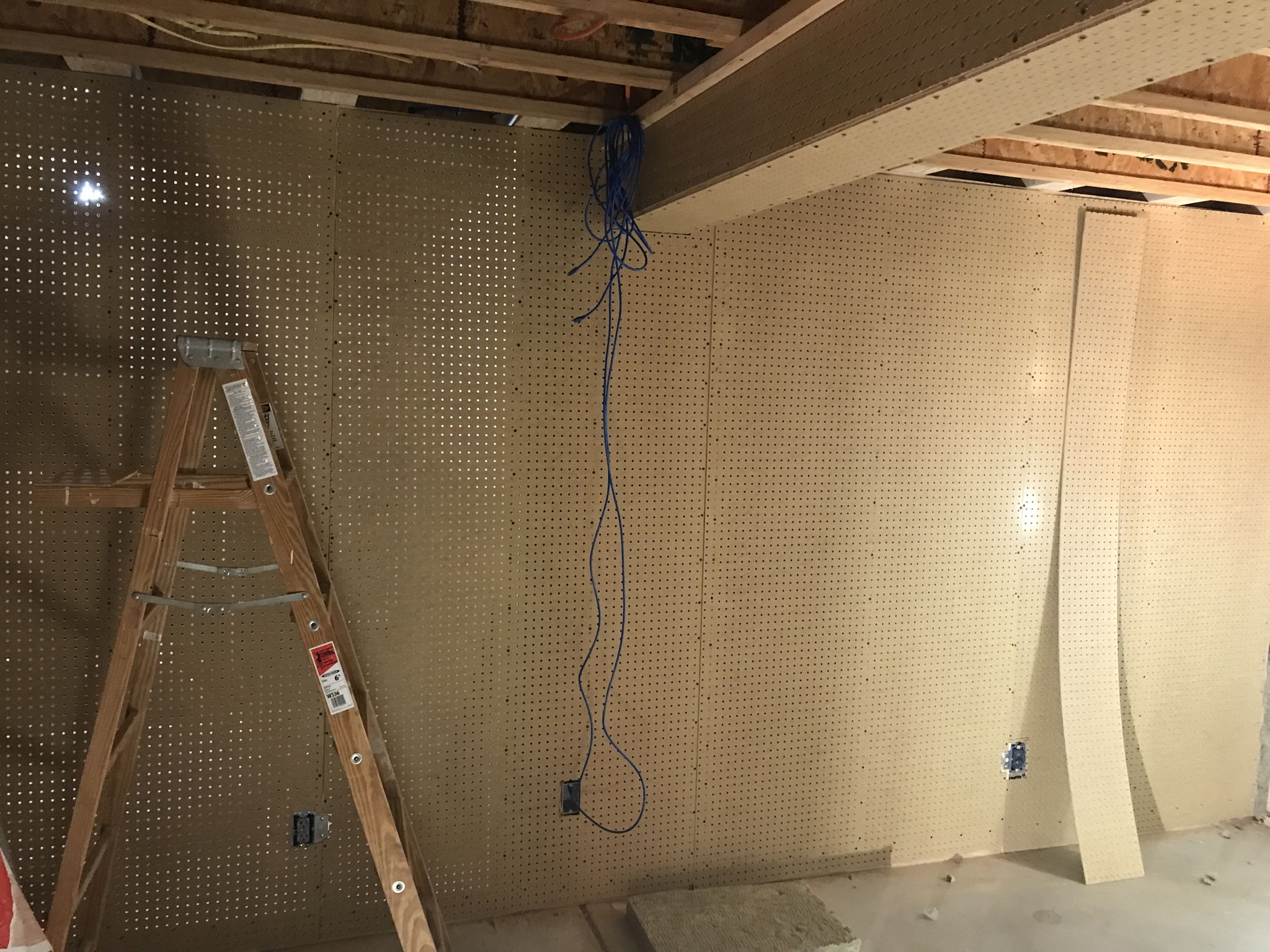 1/4 inch pegboard all walls