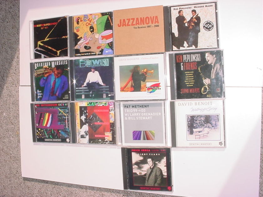 JAZZ CD lot of 13 cd's Corea Metheny Benoit  Peplowski Branford Mangione Watson McFERRIN