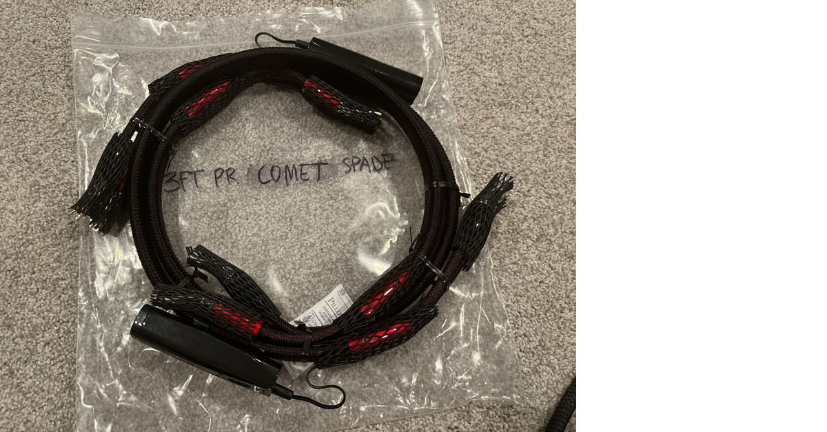 AudioQuest Comet 3' Speaker Cables, Spades For Sale Audiogon