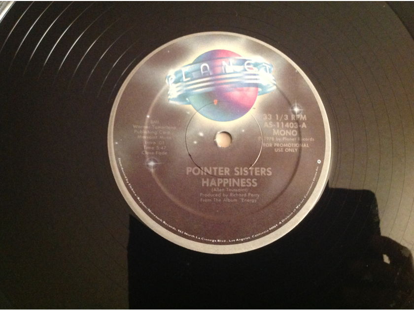 Pointer Sisters  Happiness Planet Records Promo Mono/Stereo 12 Inch