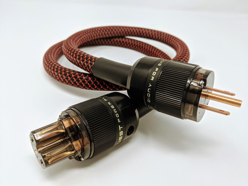 10 AWG tip-to-tip copper cord - Genuine Sonarquest copper plugs