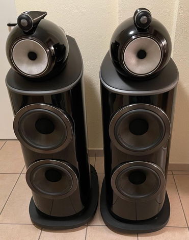 B&W (Bowers & Wilkins) 801D4 speaker in black from 2023