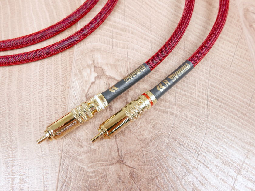 Audiomica Laboratory Red Reference RHOD Luxury audio interconnects RCA 1,5 metre
