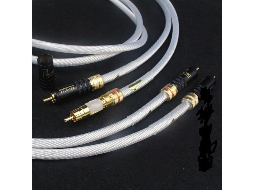 5N OCC crystal silver Hi-End RCA Cable 1.5M/pair
