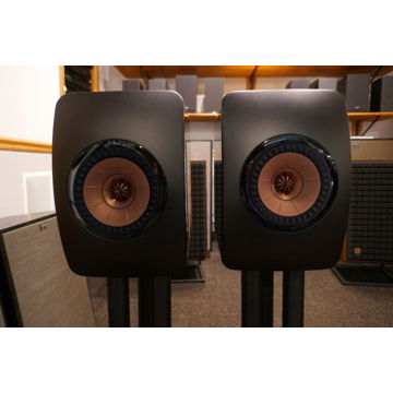 KEF LS50 wireless amplified speakers Gloss Black/Copper...