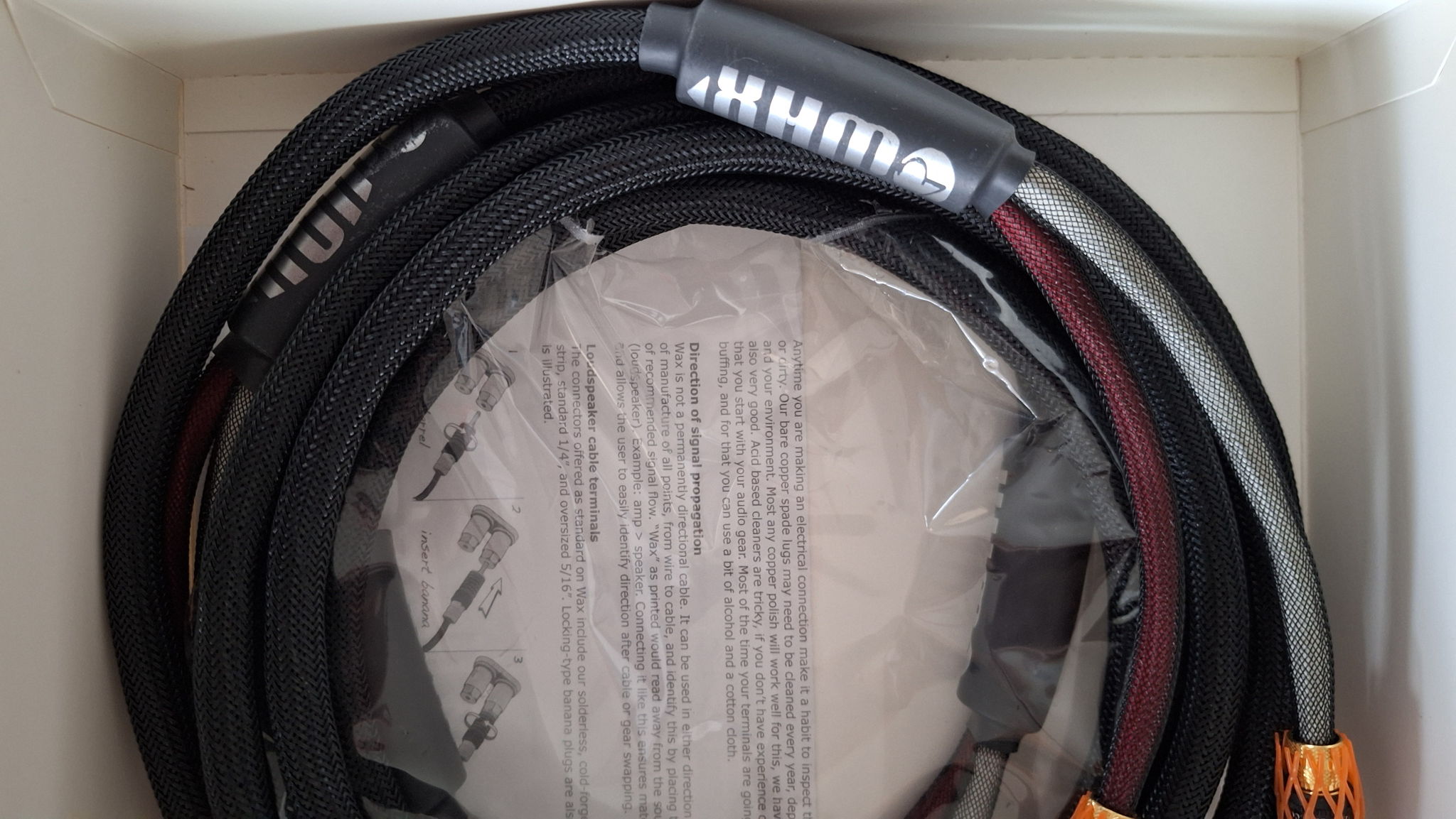 ZU AUDIO model WAX Loudspeaker Cables 2.5 meters (8' 2 ... 5