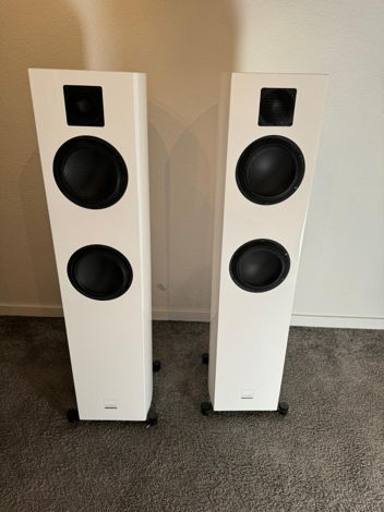 Gauder Akustik Vescova Black Edition speakers in white
