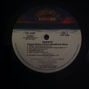 Soundtrack - Popeye Harry Nilsson Van Dyke Parks Promo ...