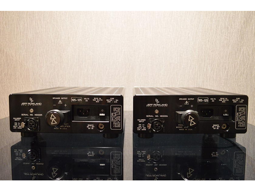 Jeff Rowland Model 501- 1000 Watt Monoblock Power Amplifiers