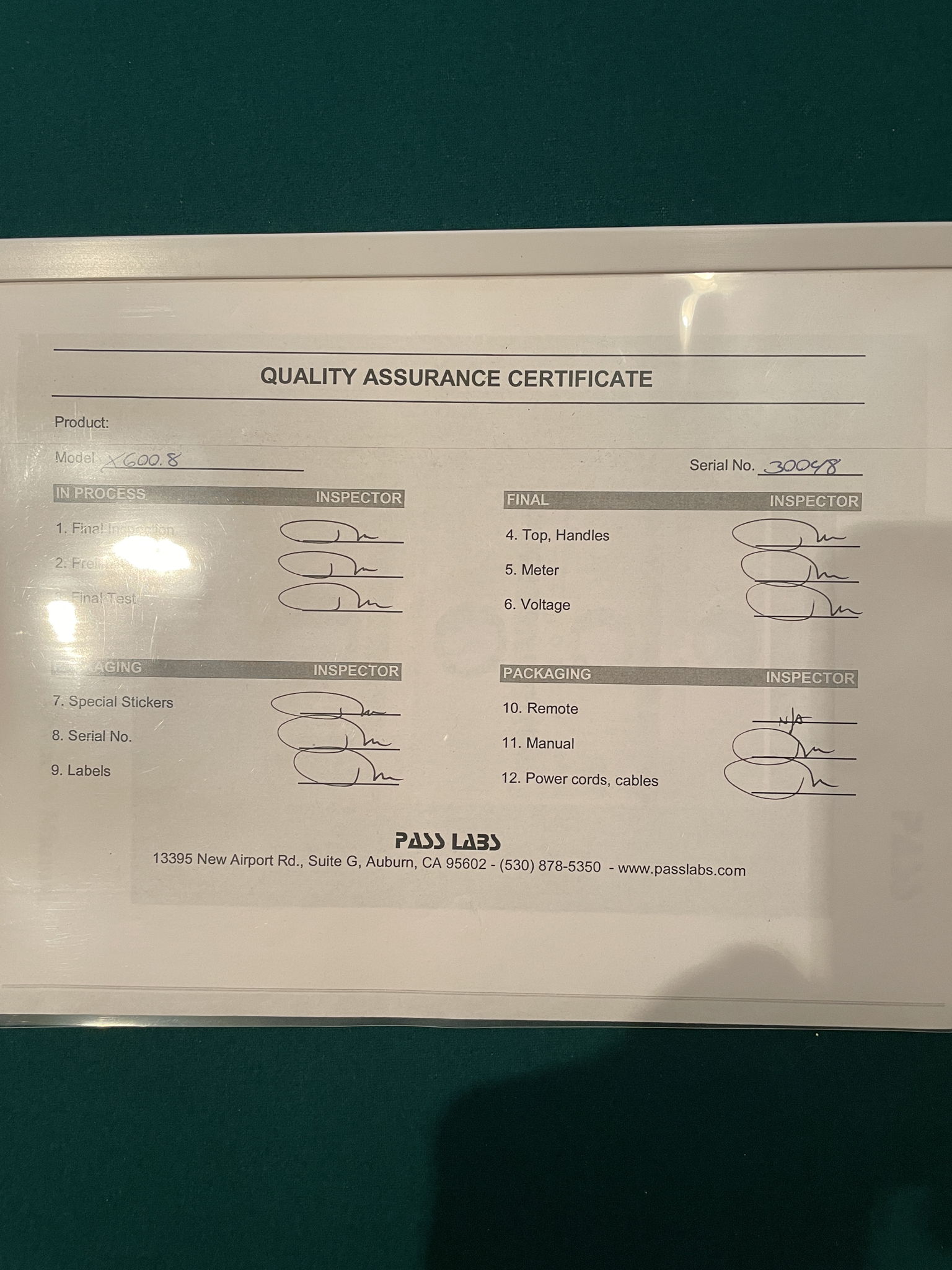 Pass Labs X600.8 mono amplifiers - mint customer trade-in 9