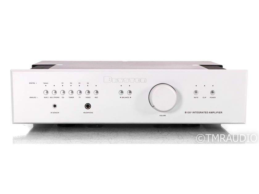 Bryston B135 Cubed Stereo Integrated Amplifier; B-135; Remote; MM Phono; Silver: 17" (43982)