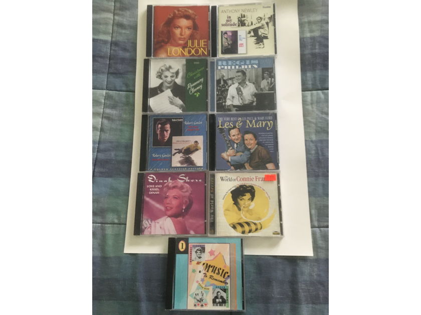 Various artists Dinah Clooney Philbin Newley  Fouler Julie London Les Mary Connie Cd lot of 9 cds