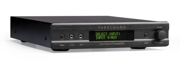 Parasound Zpre3 Stereo Preamplifier; Black; Remote (New...