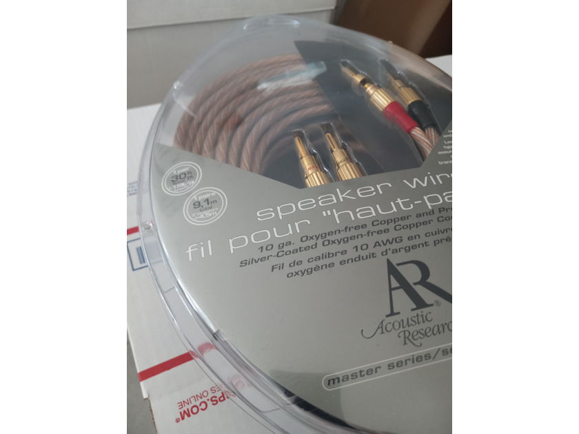 Acoustic Research MASTER SERIES audiophile quality speaker cables BRAND NEW 9.1 meters 30 feet $300 (Revised Price Reduction Offer)
