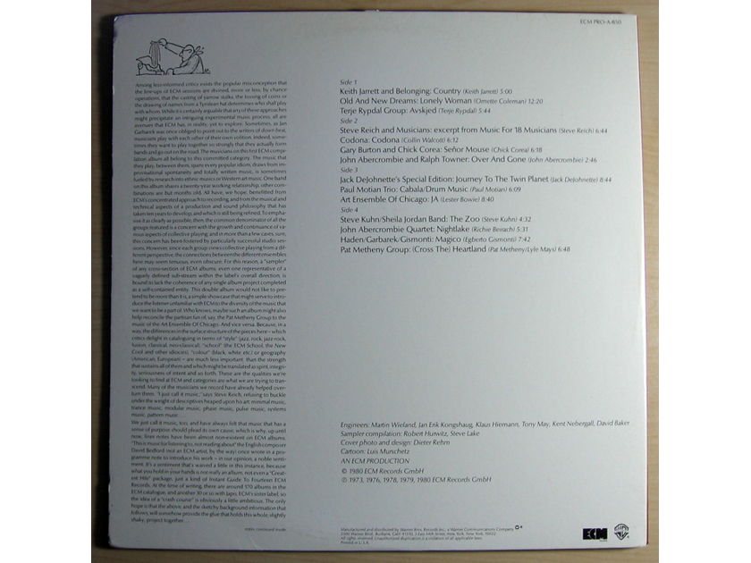 ECM Records Promo Sampler Double LP - Music With 58 Musicians, Volume One - 1980 ECM Records PRO-A-850