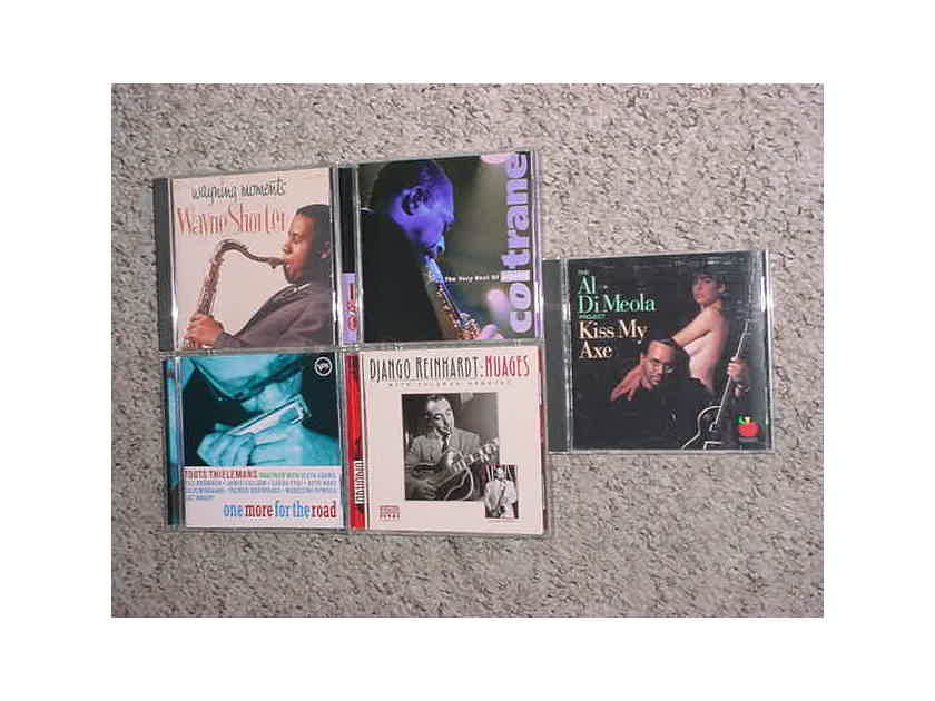 jazz CD lot of 5 cd's - Wayne Shorter Django Reinhardt with Coleman Al Di Meola John Coltrane Toots