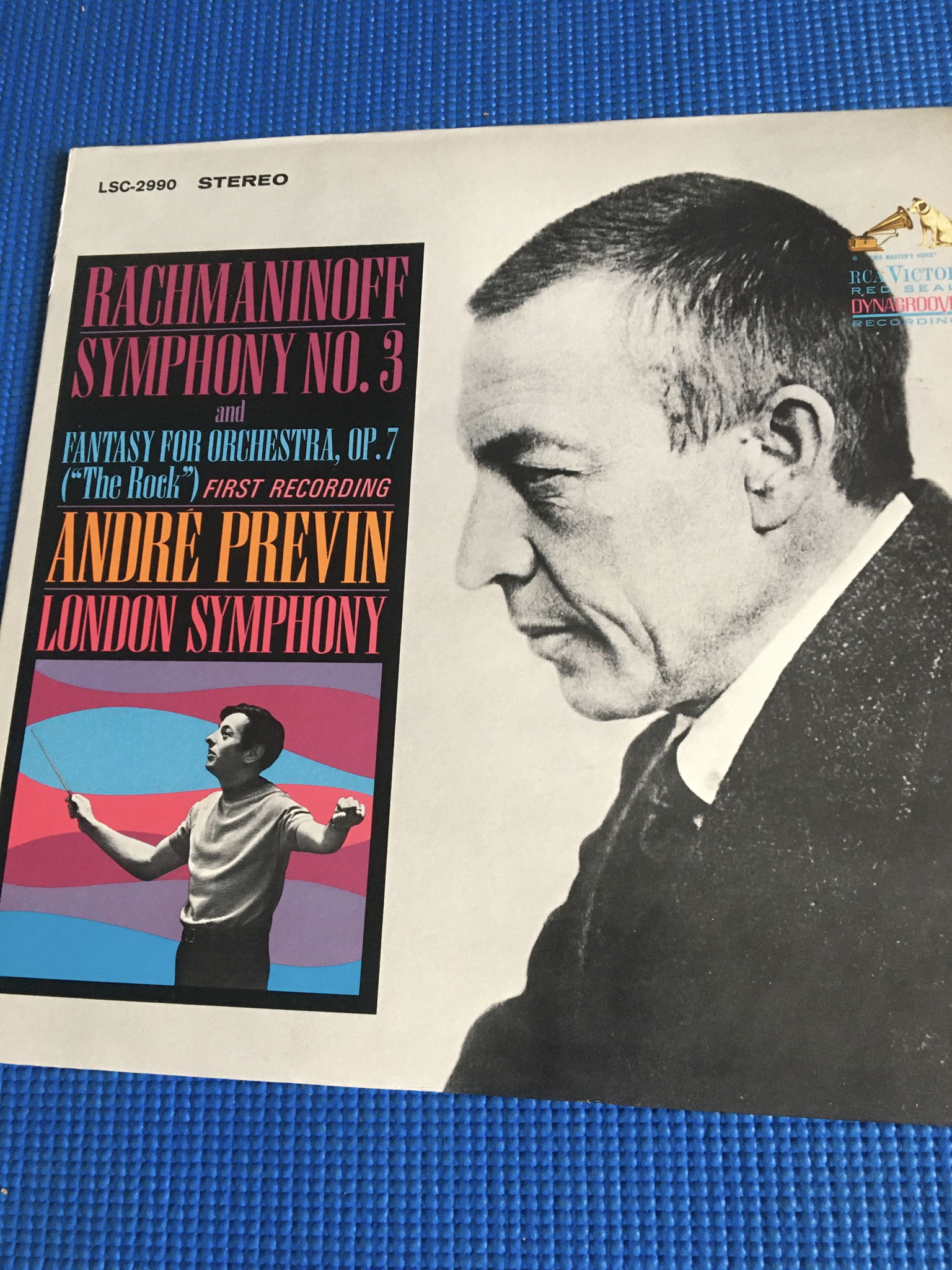 Rachmaninoff Previn symphony no3 Lp record  RCA dynagro...