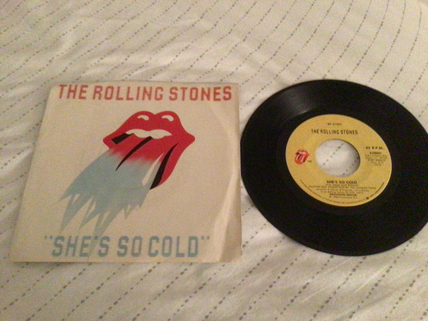 Rolling Stones  She’s So Cold/Send It To Me 45 With Picture Sleeve