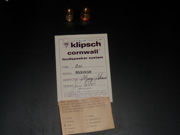 KLIPSCH CORNWALLS