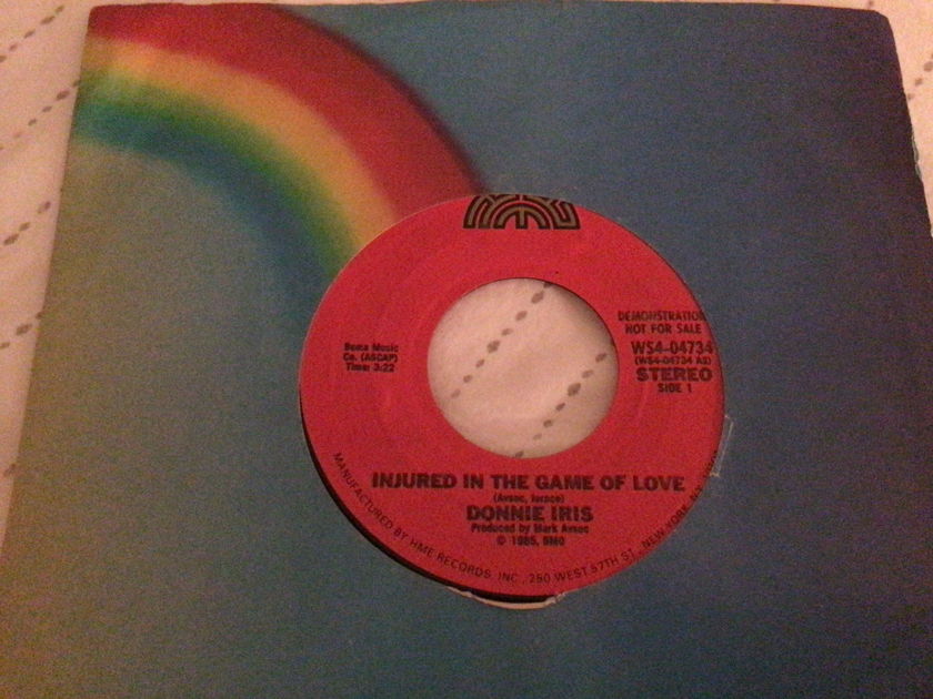 Donnie Iris Promo Double Sided Stereo 45 NM Injured In The Game Of Love