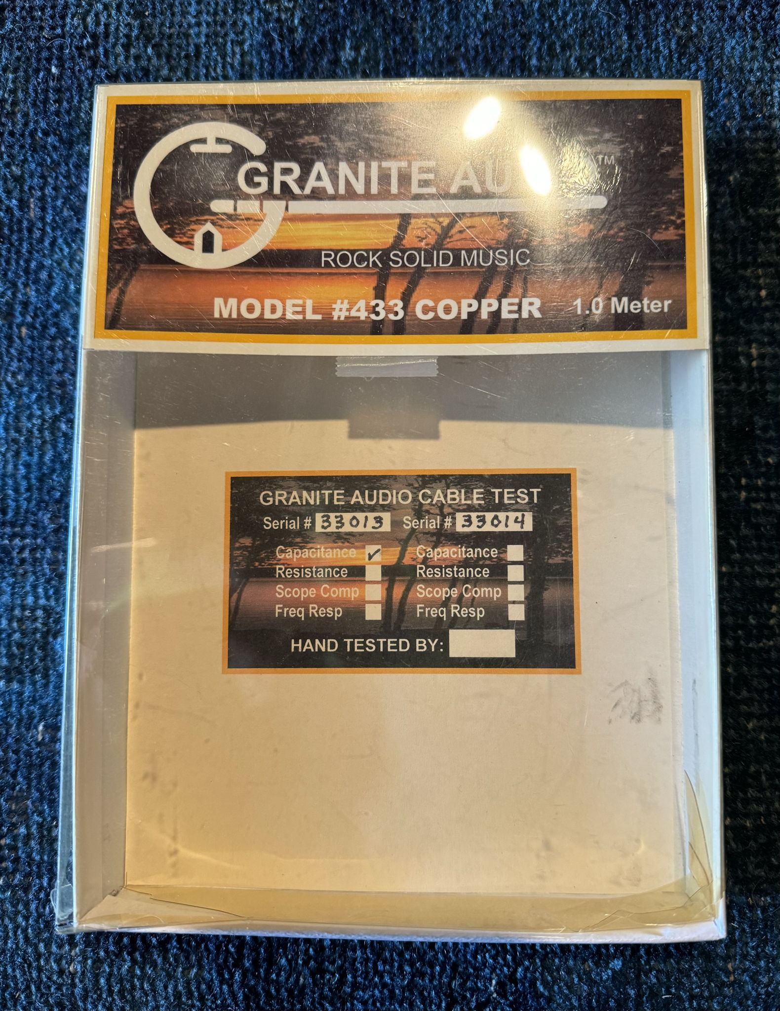 Granite Audio Model 433 Copper 1 Meter Interconnects XLR 2