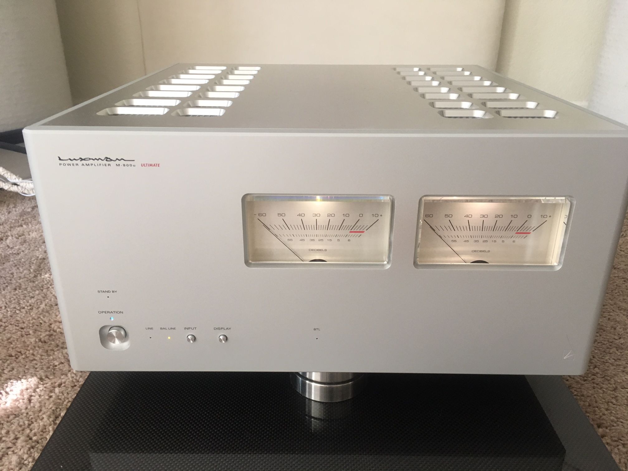 Luxman M-900. can't ask for more from an amp. 