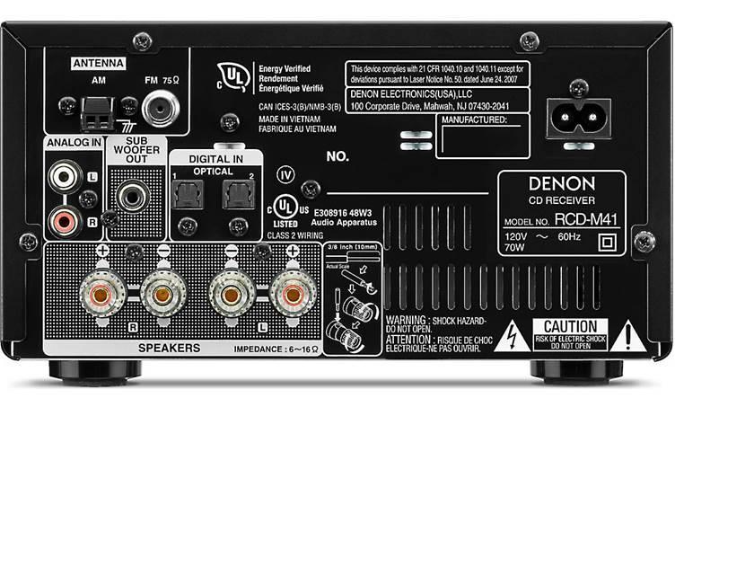 Denon D-M41 CD/FM micro desktop stereo system with Bluetooth®