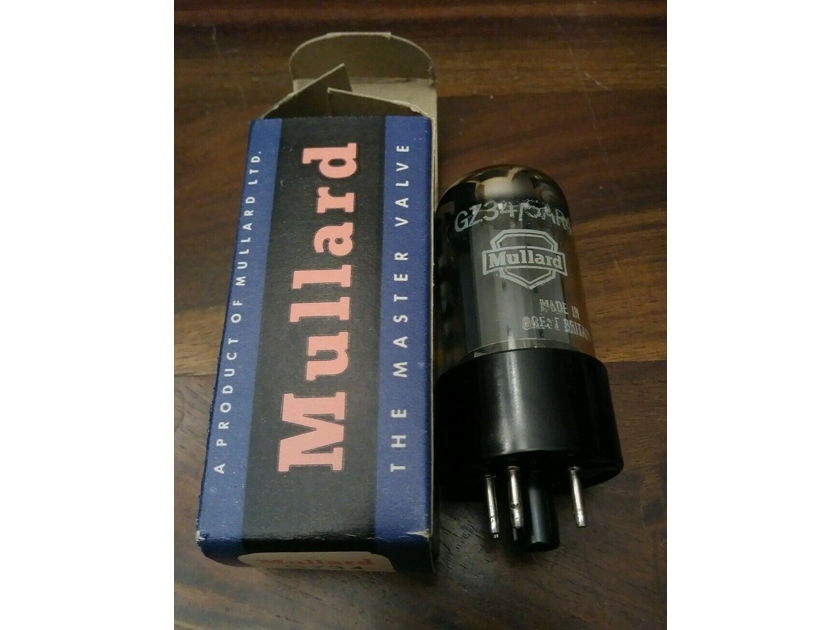 2 new in the box matched rare fat base mullard gz34/ 5ar4 rectifier tubes