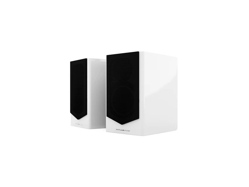 Acoustic Energy AE500 Bookshelf Speakers in Gloss White. Show Demos