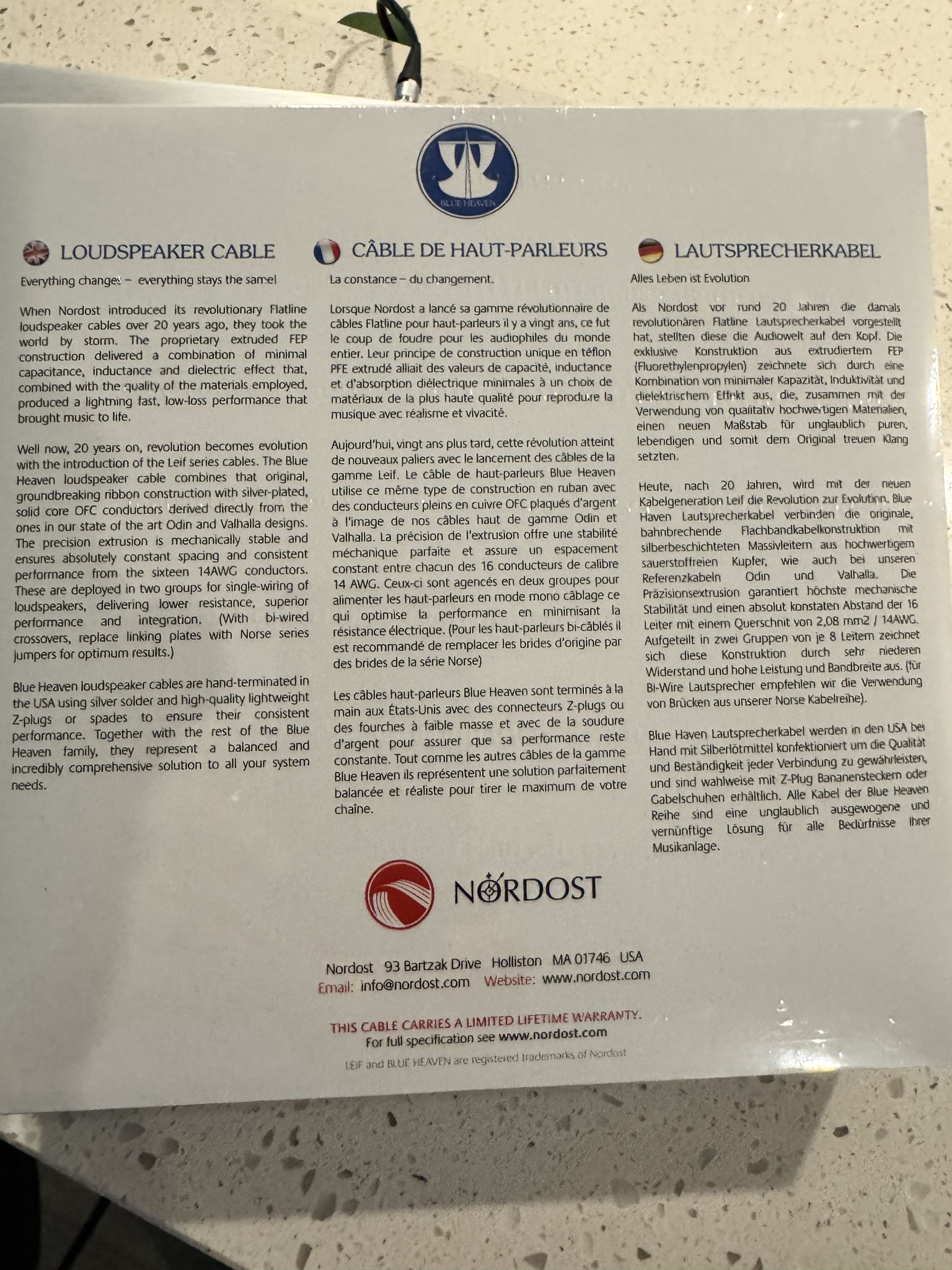 Nordost Blue Heaven LS 3