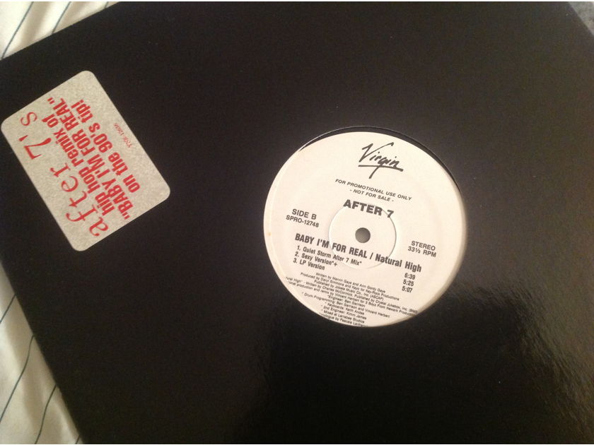 After 7 Baby I'm For Real/Natural High Virgin Records Promo 12 Inch EP