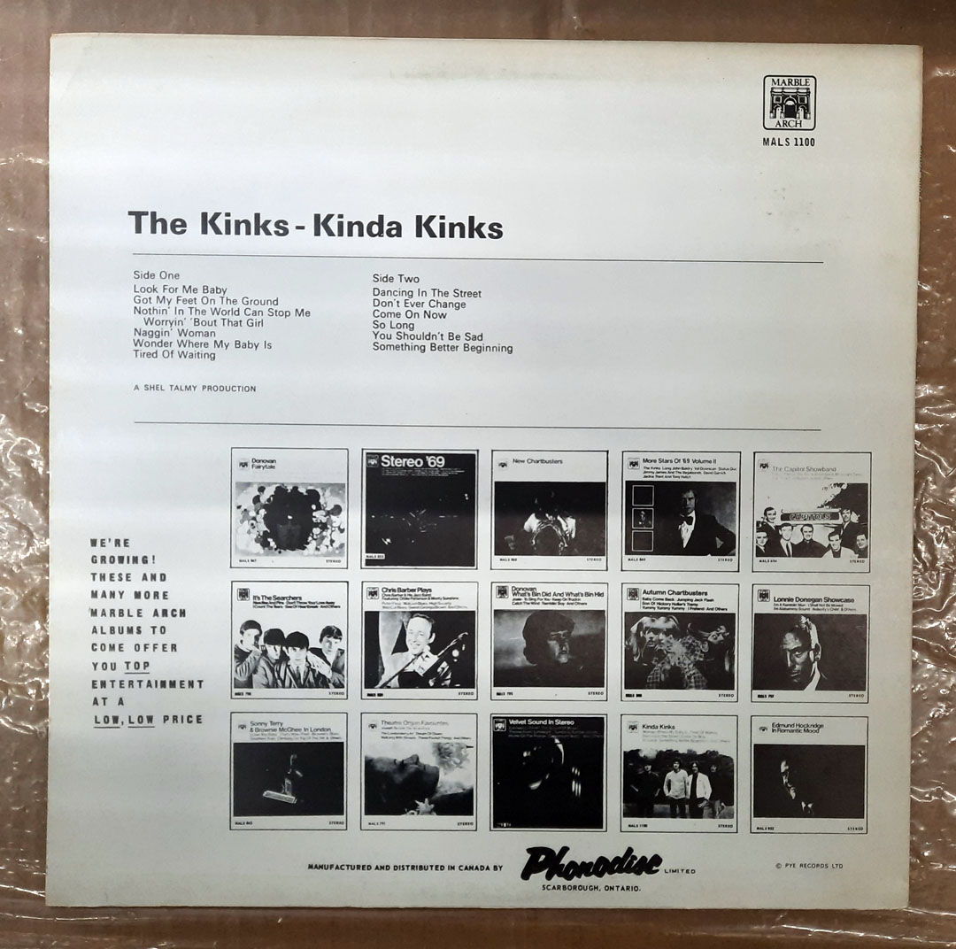 The Kinks – Kinda Kinks NM REISSUE VINYL LP CANADA Marb... 2