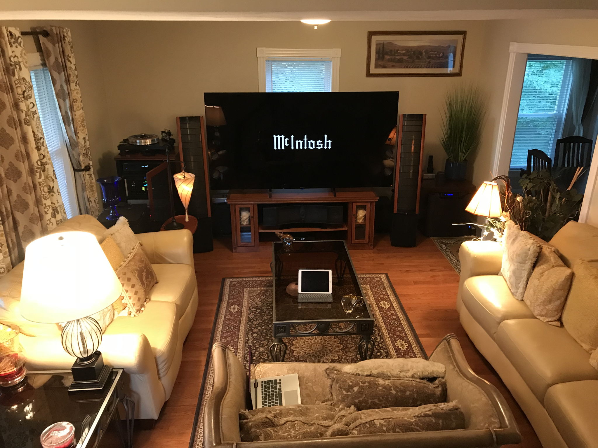 Living room HT system and 2 channel listening