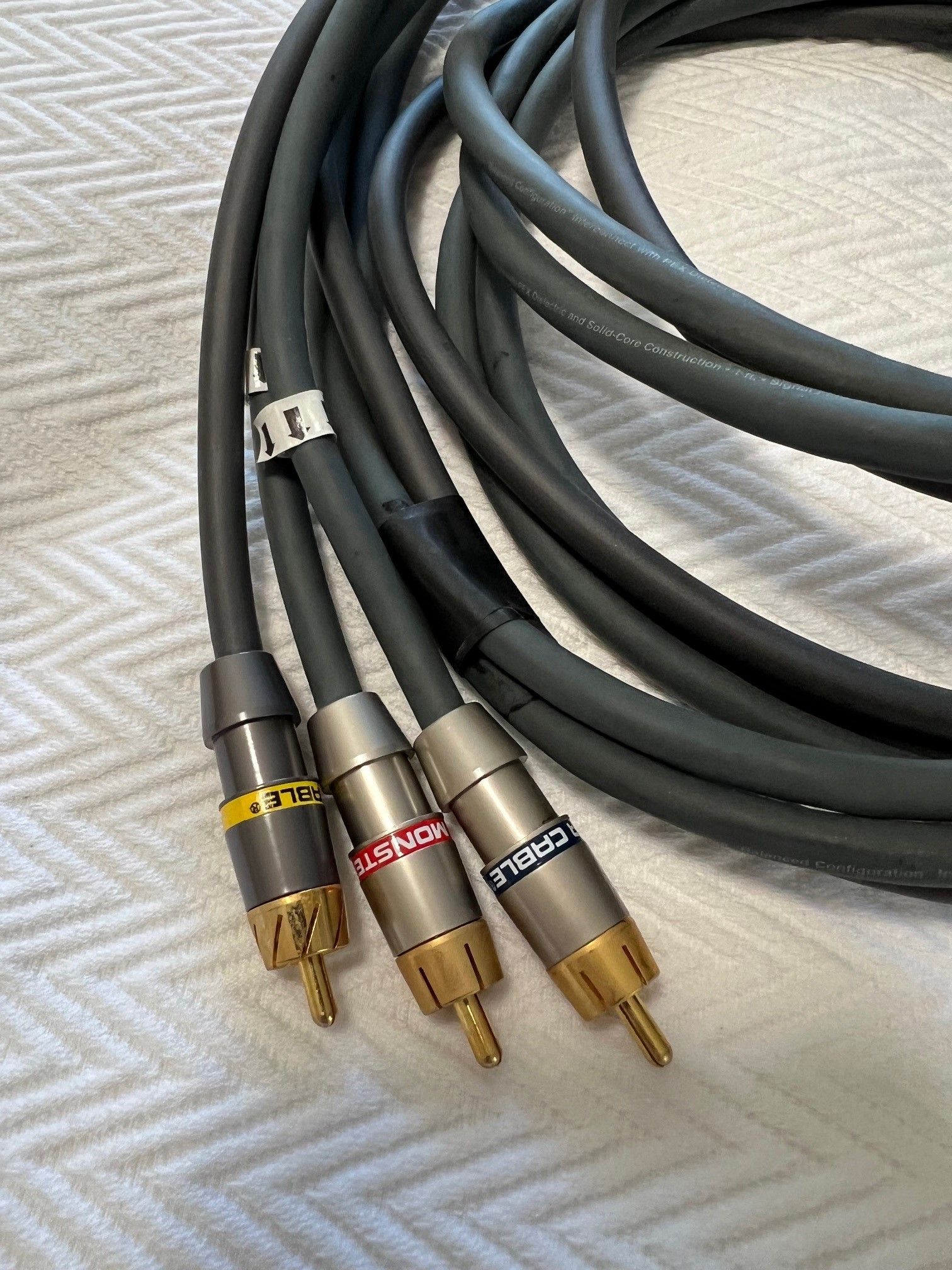 5 MONSTER 24K GOLD High Performance RCA COMPONENT CABLE... 2