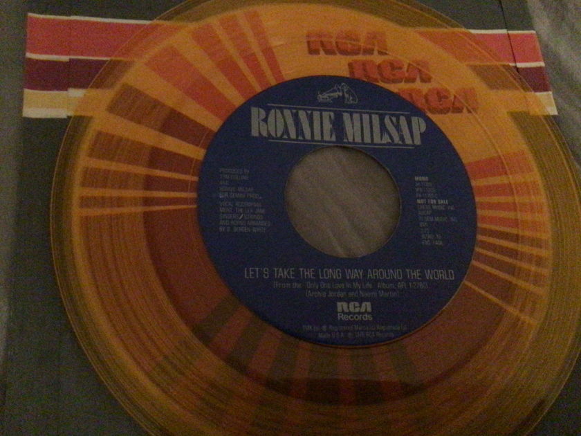 Ronnie Milsap Promo Mono/Stereo 45 Yellow Vinyl  Let’s Take The Long Way Around The World