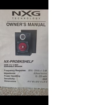 NXG 1 Pair exceptional quality BOOKSHELF SPEAKERS 5 1/4...