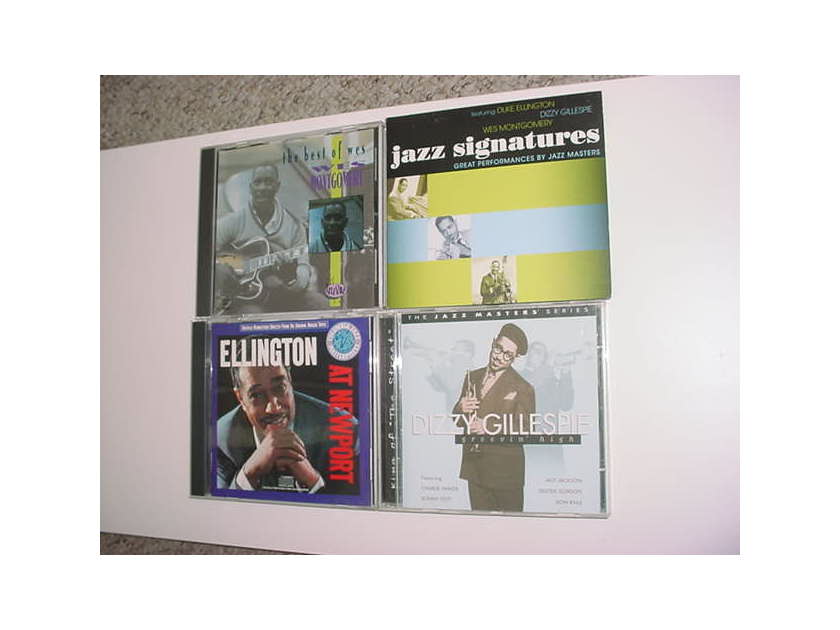 JAZZ CD LOT OF 4 cd's - Wes Montgomery Duke Ellington Dizzy Gillespie JAZZ Signatures great performances