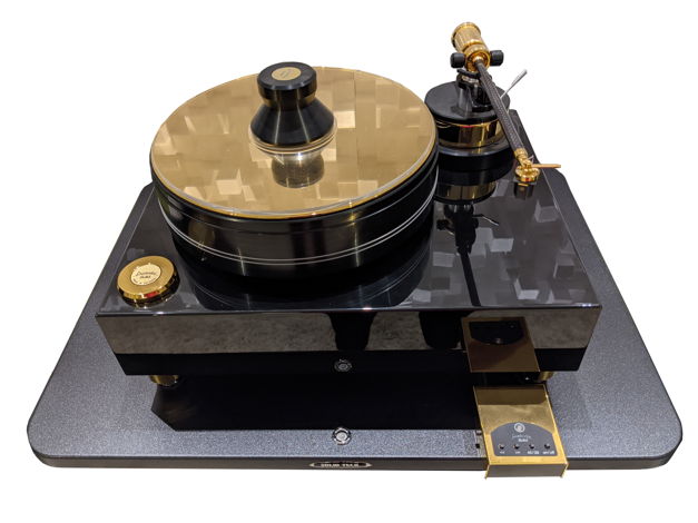 Acoustic Solid WOOD REFERENZ Turntable (Blk/Gold): MINT...