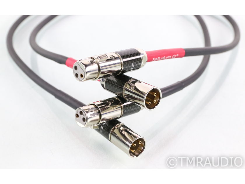 Tellurium Q Ultra Black XLR Cables; 1m Pair Balanced Interconnects; TQ (41617)