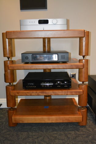 TimberNation 4 Shelf Cherry High-End Audio Stereo Stack...