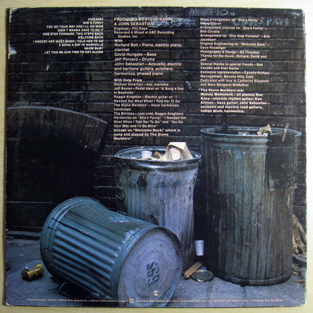 John Sebastian - Welcome Back - 1976 Reprise Records ‎M... 2